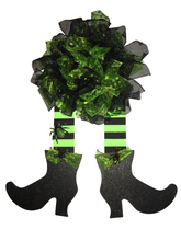Load image into Gallery viewer, Witch Decor Door/Wall Wreath/Hanger, Green